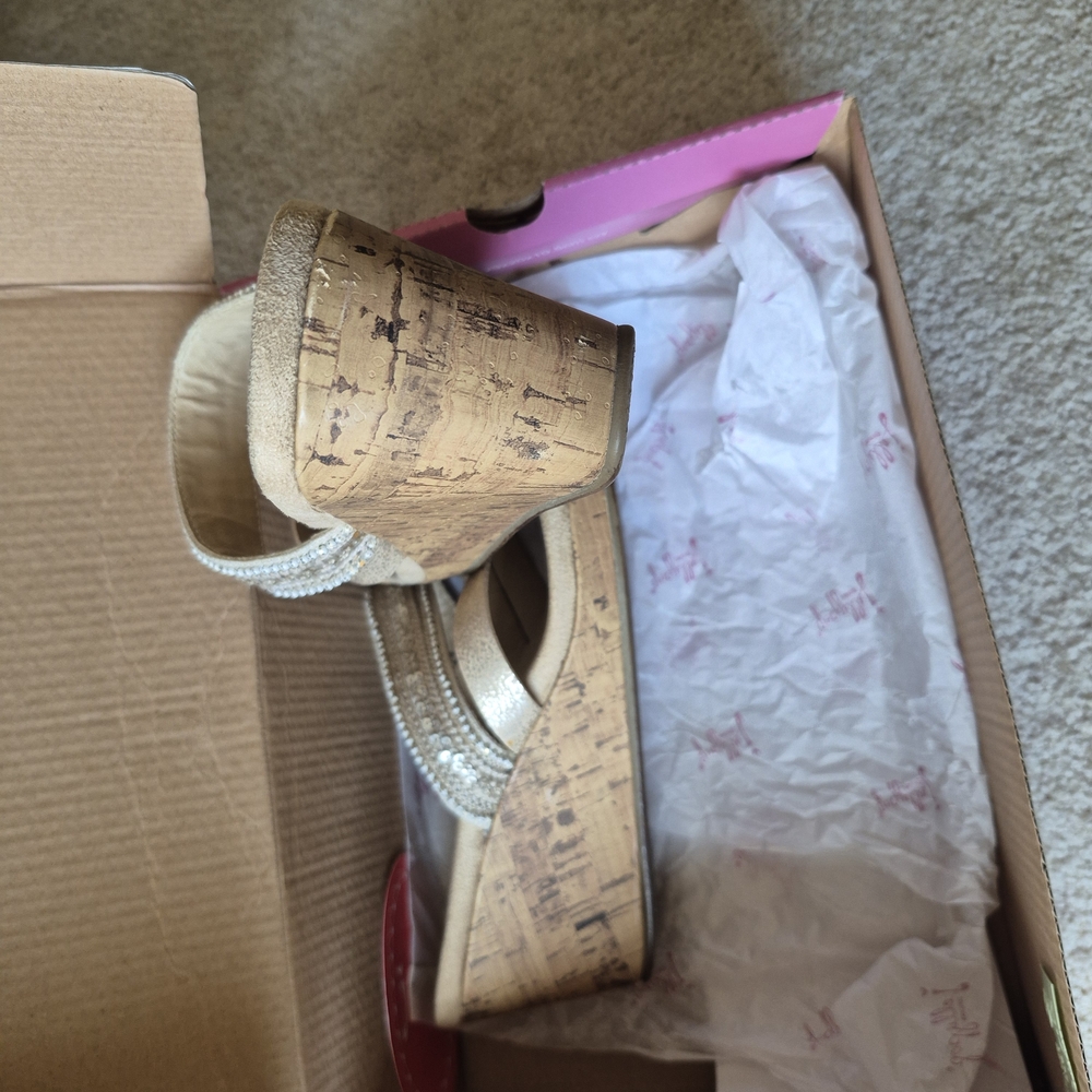 Jellypop Tan Wedge Sandals - Picture 5 of 5